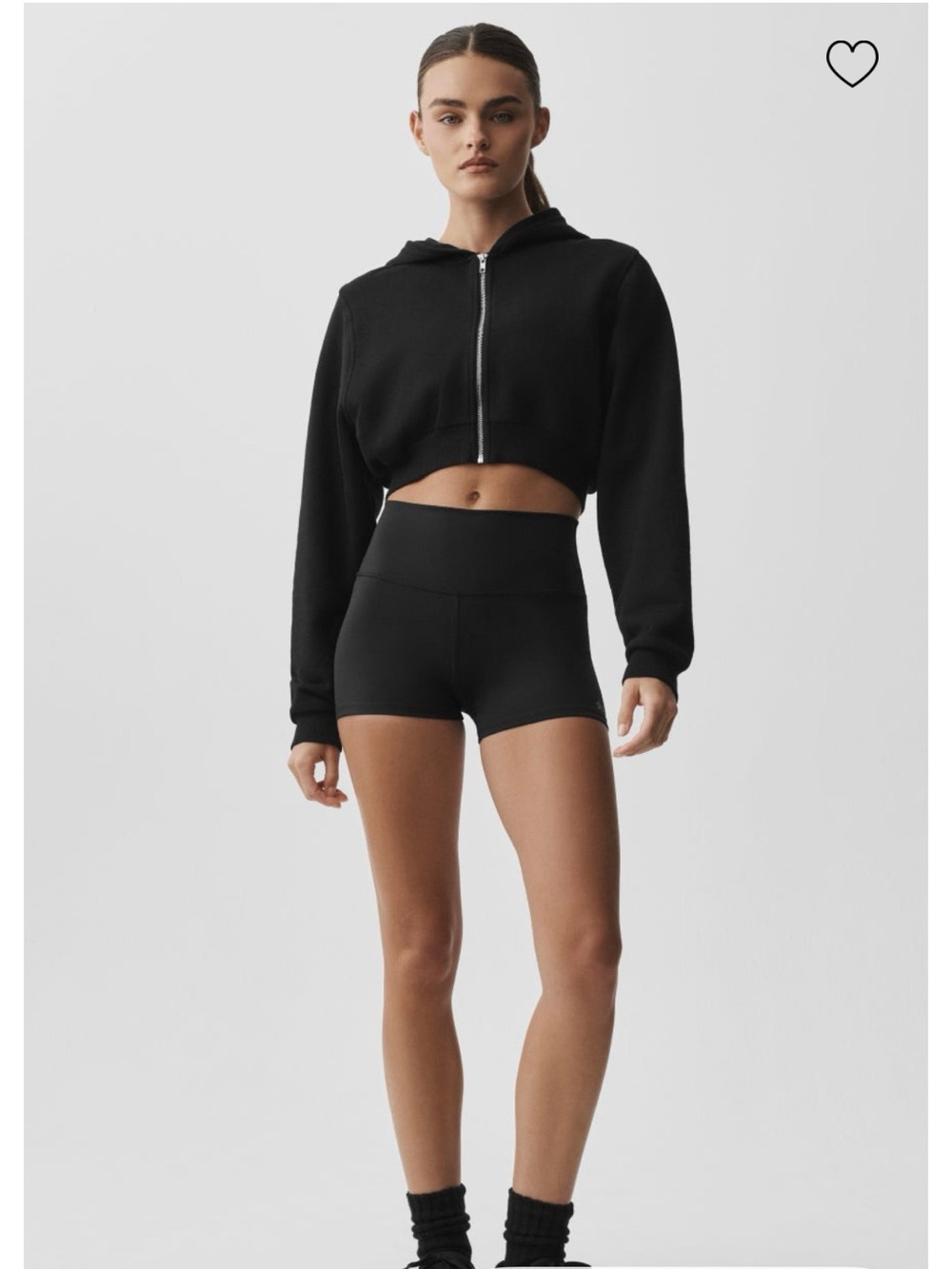 Alo Sweet Escape Zip Up Hoodie. Black. Small